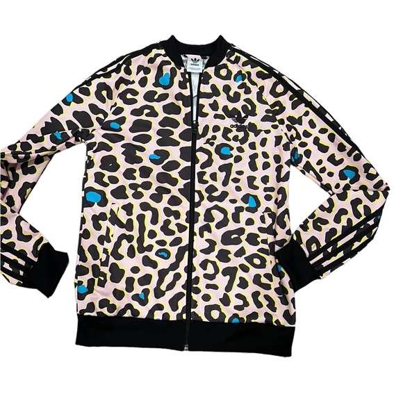 ジャージ AAKAM Leopard Logo Track Jacket 5FT1667 Adidas Originals Girls'S Track Jacket Leopard Print Pink